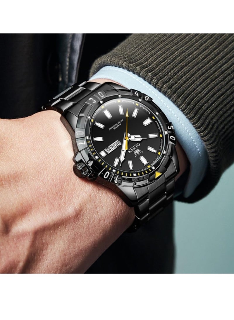 أوليفز ساعات رجالية كوارتز ستانلس ستيل مقاومة للماء 5560 - Image 2