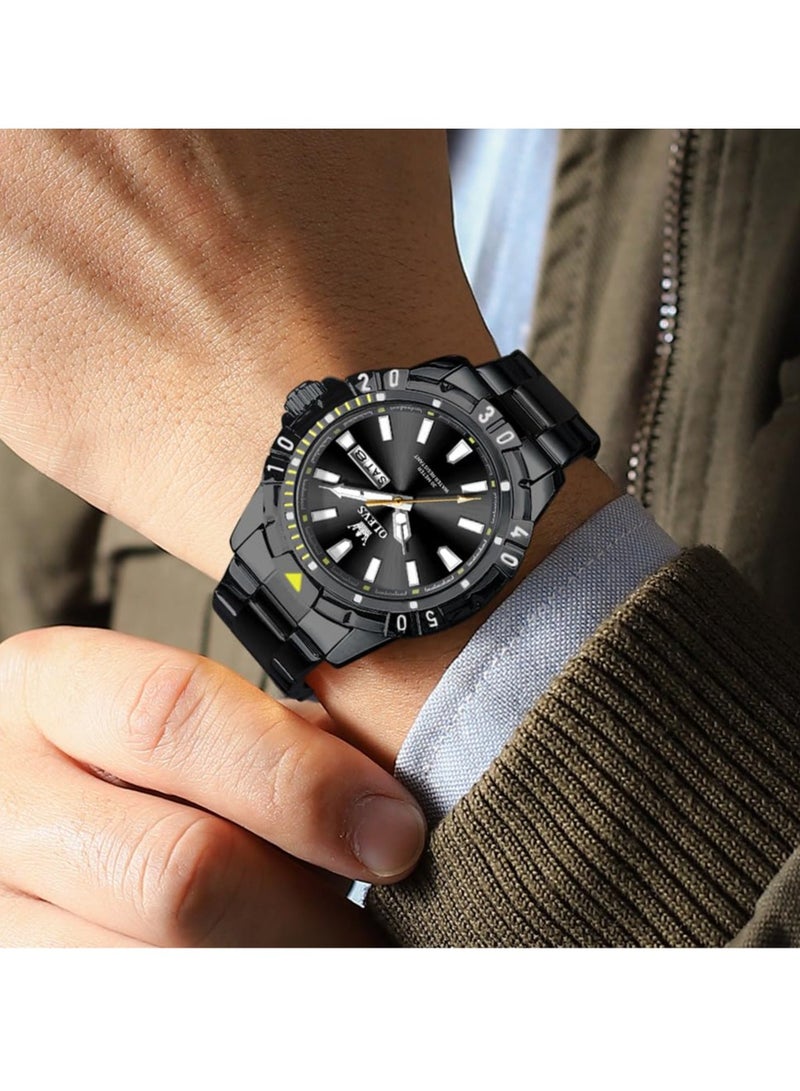 أوليفز ساعات رجالية كوارتز ستانلس ستيل مقاومة للماء 5560 - Image 3