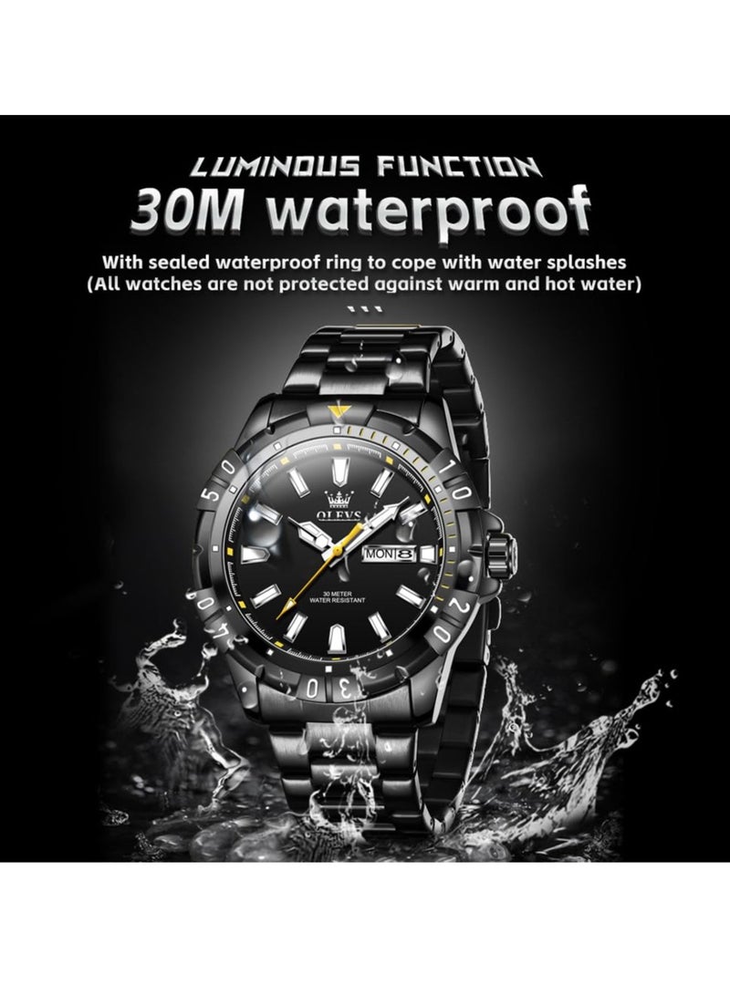 أوليفز ساعات رجالية كوارتز ستانلس ستيل مقاومة للماء 5560 - Image 5