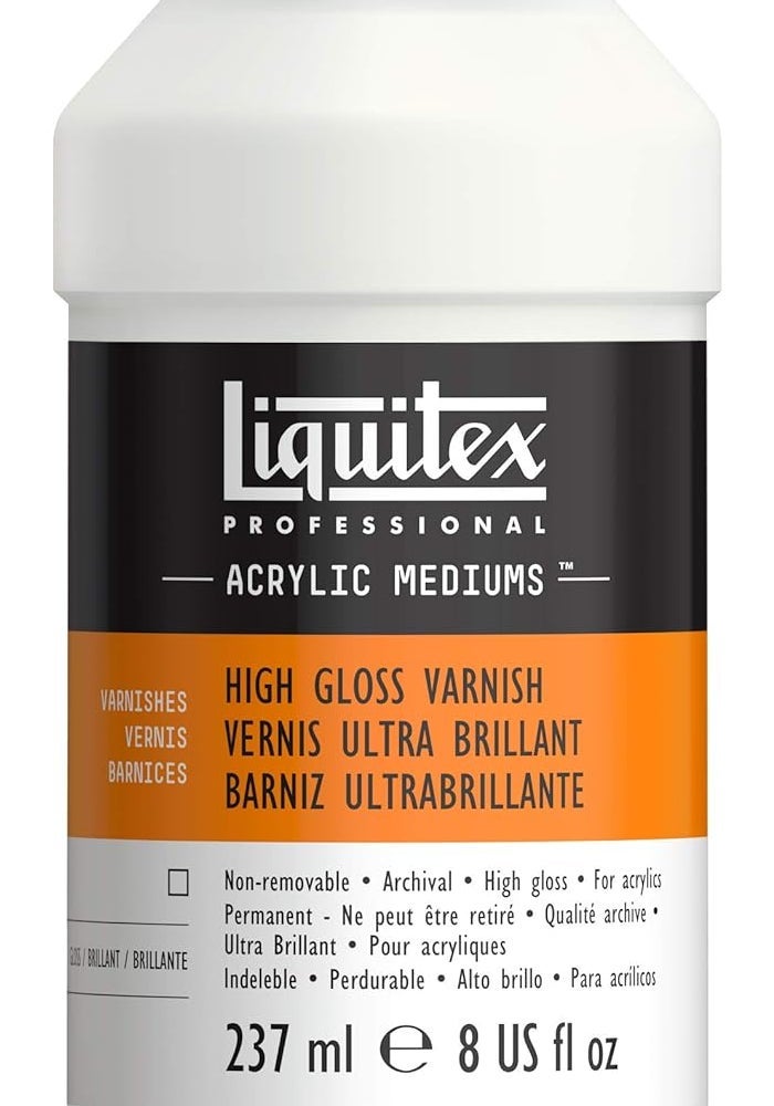 Liquitex Professional High Gloss Varnish, 237ml (8 Fl Oz) - Archival and Non-Yellowing Finish - Image 1