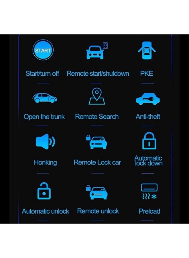 WALALLA Car Remote Start Stop Kit, 12V One-Key Engine Start Anti-Theft System, PKE Passive Keyless Entry with Push Button, Bluetooth Mobile Phone APP Control, Professional Installation Needed - Image 3