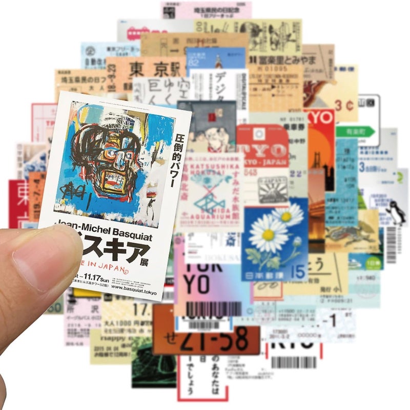 60pcs Japan Travel Stamps Stickers for Teens Laptops,Vintage Aesthetic Postage Stamp Stickers Waterproof Vinyl Decals for Water Bottle Journal Suitcase Notebook Bumper - Image 5