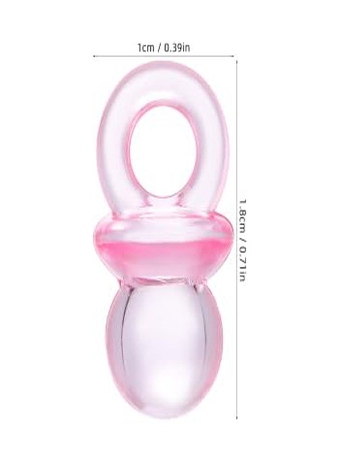 JOINPAYA 100 Pcs Acrylic Pacifiers: Mini Cute Shower Pacifiers Necklace Bulk Party Favors Charm Pacifiers for Shower Favors Decoration - Image 2