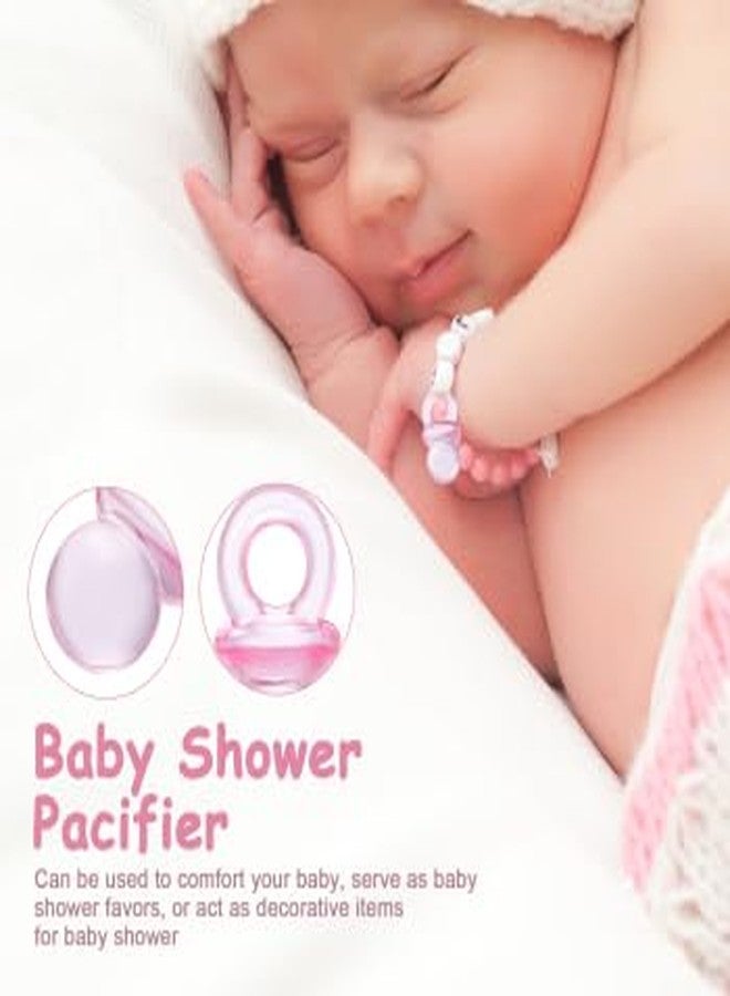 JOINPAYA 100 Pcs Acrylic Pacifiers: Mini Cute Shower Pacifiers Necklace Bulk Party Favors Charm Pacifiers for Shower Favors Decoration - Image 4