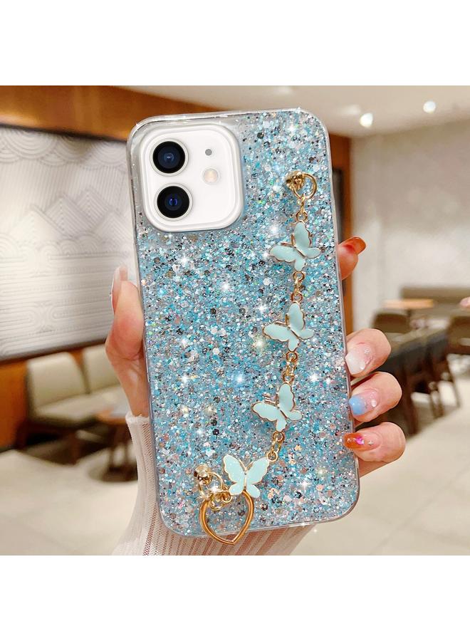 S-TOP Case For iPhone 12 mini Starry Sequin Butterfly Chain Epoxy TPU Phone Case - Image 1