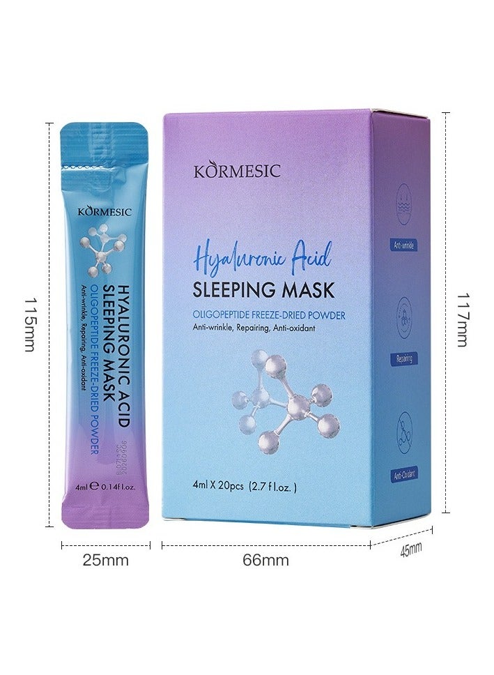 Kormesic Hyaluronic Acid Sleeping Mask 4ml×20 - Overnight Hydration - Image 1