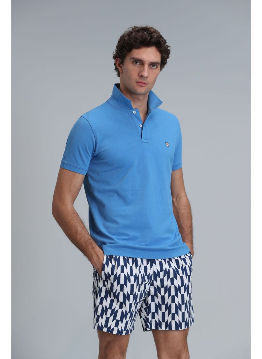 Lufian - Men's Laon Smart Polo T-Shirt 111040164 Blue - Image 1