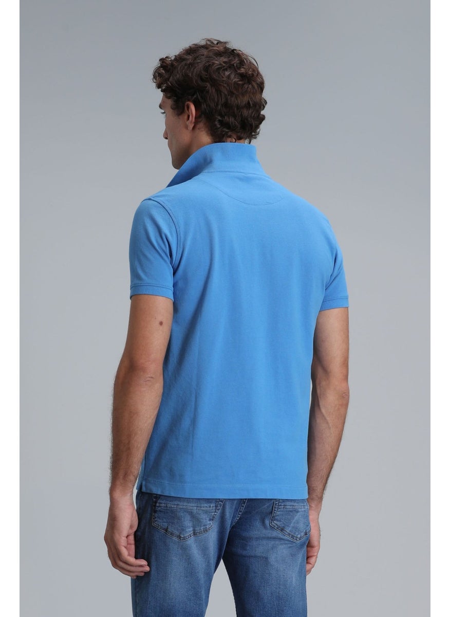 Lufian - Men's Laon Smart Polo T-Shirt 111040164 Blue - Image 1