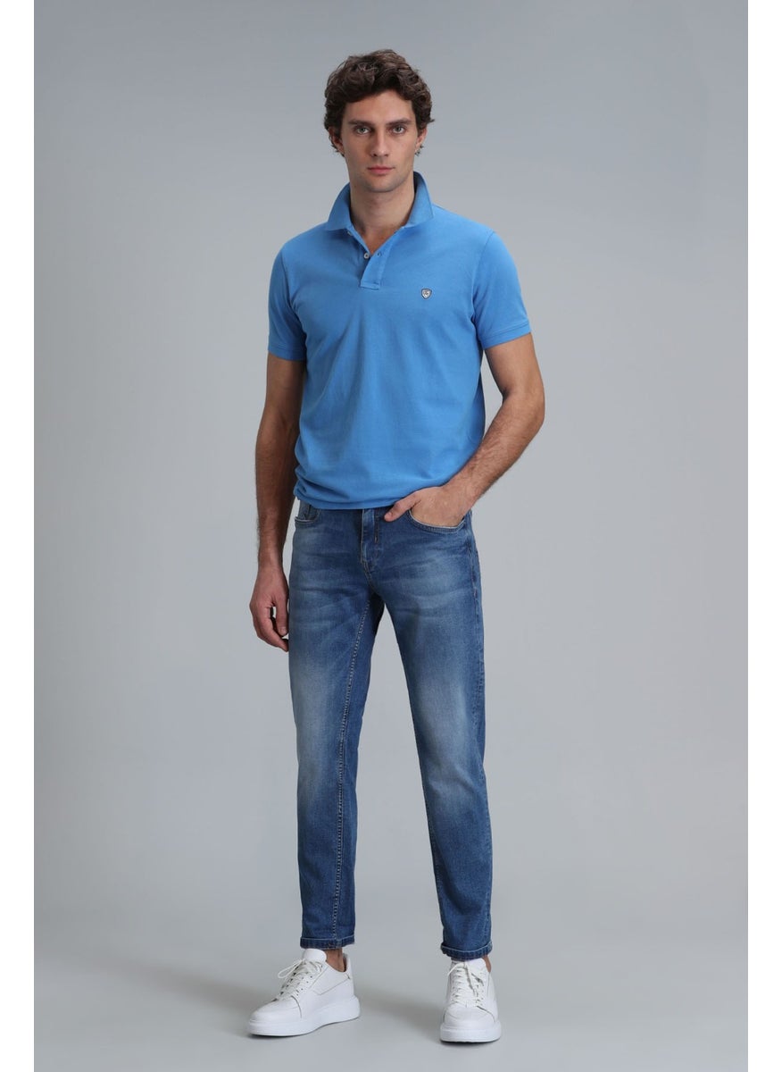 Lufian - Men's Laon Smart Polo T-Shirt 111040164 Blue - Image 1