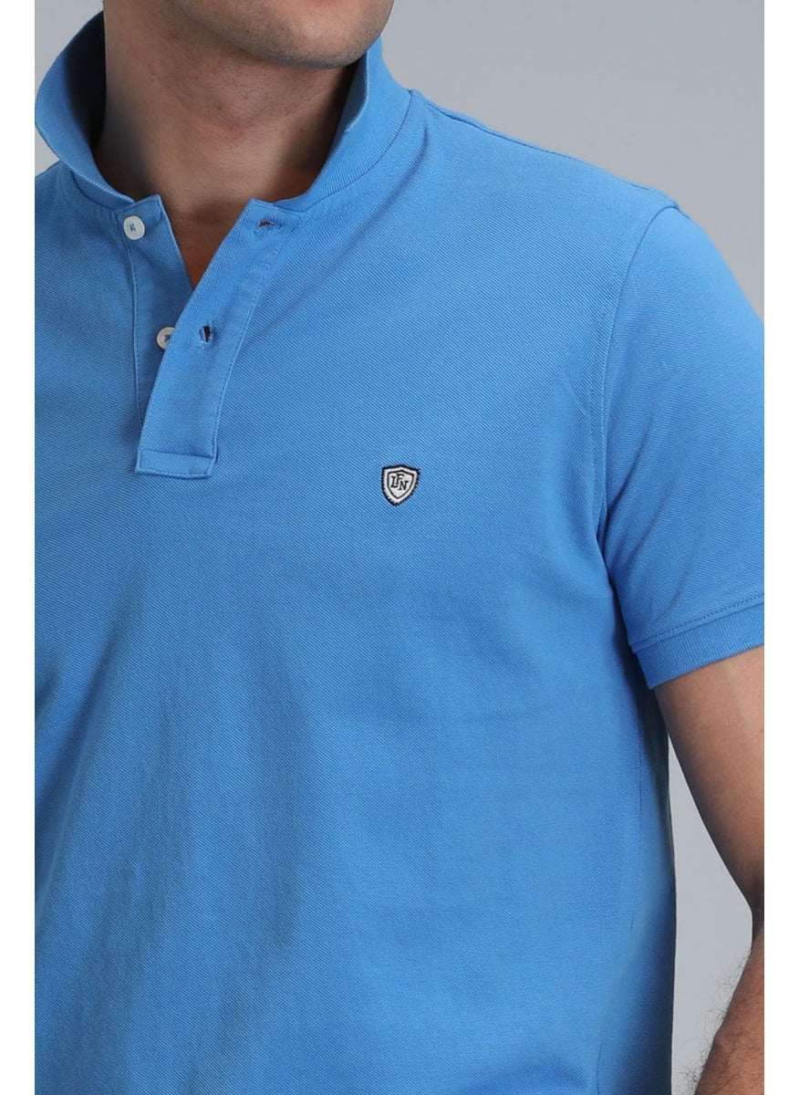 Lufian - Men's Laon Smart Polo T-Shirt 111040164 Blue - Image 1