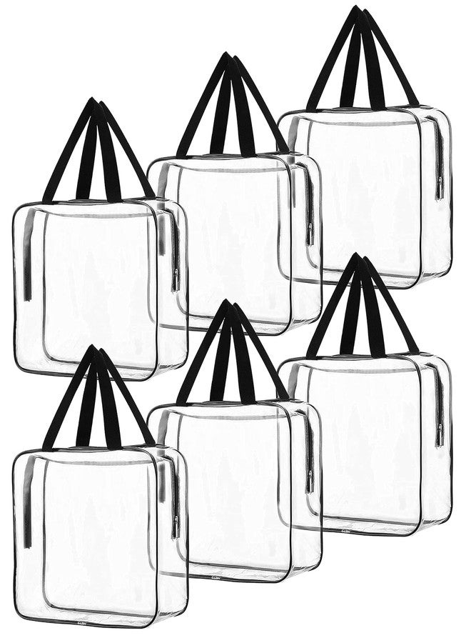 Kienlix Transparent Pvc Storage Bag for Saree Covers,Clothes, Lehenga, Blankets, Bedsheets, Toys, Docs | Wardrobe Organizer | Clear Storage Box Bag (Pack 6) - Image 1