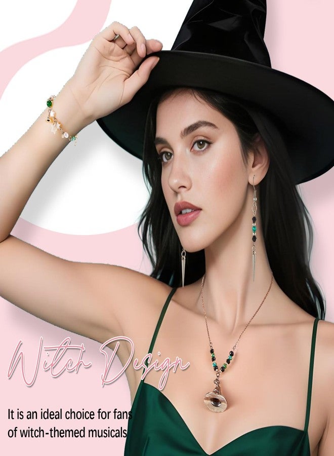 تونديامو مجموعة مجوهرات تونديمو المكونة من 8 قطع، بتصميم أميرة ساحرة، تجمع بين الأناقة والصداقة، باللونين الوردي والأخضر، تتضمن أساور وأقراط وقلائد، بالإضافة إلى تعليقة كريستالية على شكل قبعة ساحرة ونجمة سداسية. هدية مثالية للأصدقاء المقربين. - Image 3