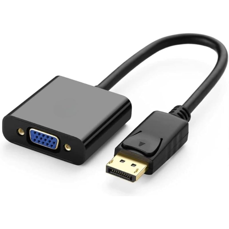 DisplayPort to VGA Active Adapter, Full HD 1080P @60Hz, Digital to Analog Video Converter, Plug-and-Play