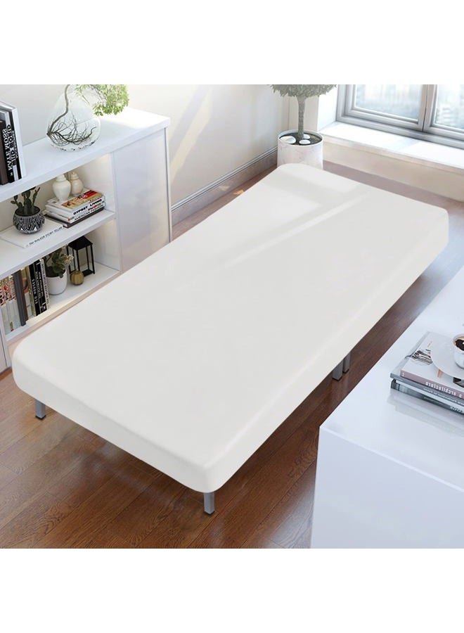 Coldwind Cot Sheet 31" x 75", Cot Size Mattress Cover Fitted with Narrow Twin/Camp Bunk/Rvs Bunk/Guest Beds, Super Soft and Breathable Microfiber Cover, White - Image 1