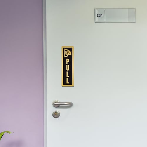 Goelite Acrylic Pull Push. Sign Board For Stores, Café, Hotel, Restaurant, Business, Shop Self-Adhesive And Waterproof Size : 6 Inch Set of 1 Sign Board (pull push.) - Image 3