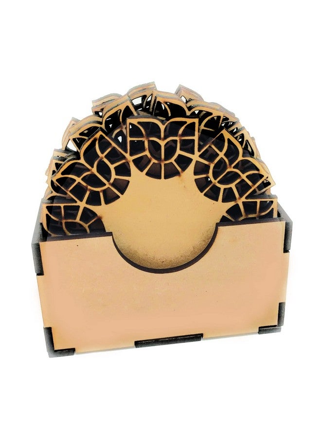 StepsToDo StepsToDo Wooden Tea Coasters. with Table Top Protection Layer. Set of 6 Drink Coasters.  - Image 4
