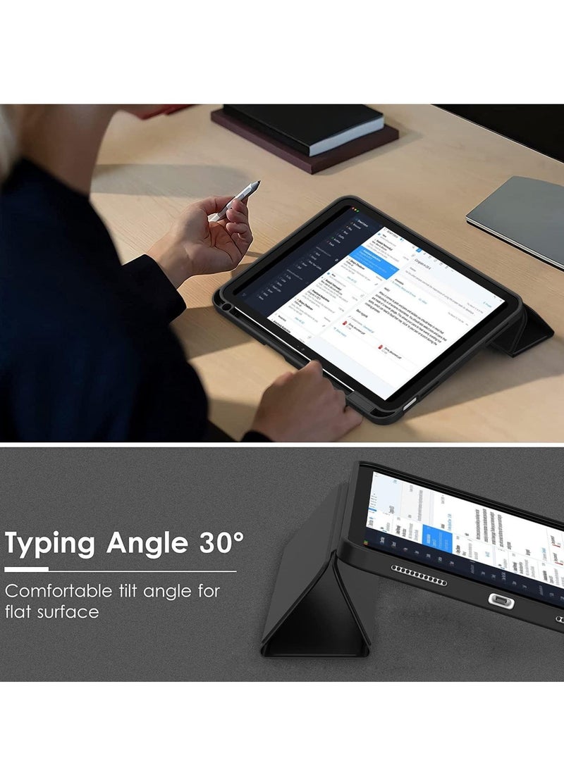 JAJEEK iPad 10th Generation Case (10.9 Inch, 2022) – Smart Case with Pencil Holder, Soft TPU Back, Auto Wake/Sleep Function, New Black - Image 4