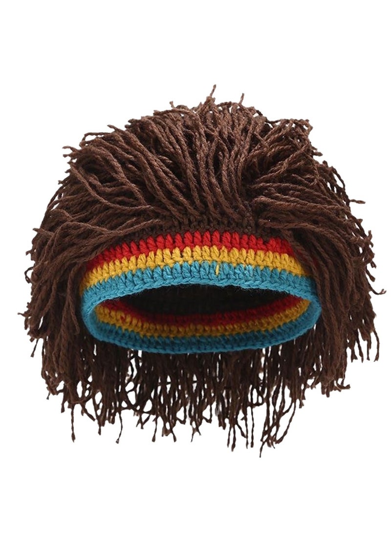 Wig hat furry funny pullover hat hip hop party wig hat cosplay wig costumes dress up wig  - Image 2