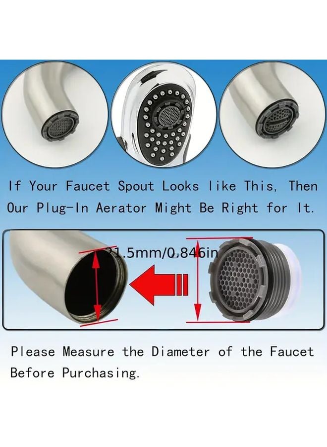 21.5 Faucet Aerator Wrench Key With Filter Restrictor And 4 Tap Aerators - Image 3