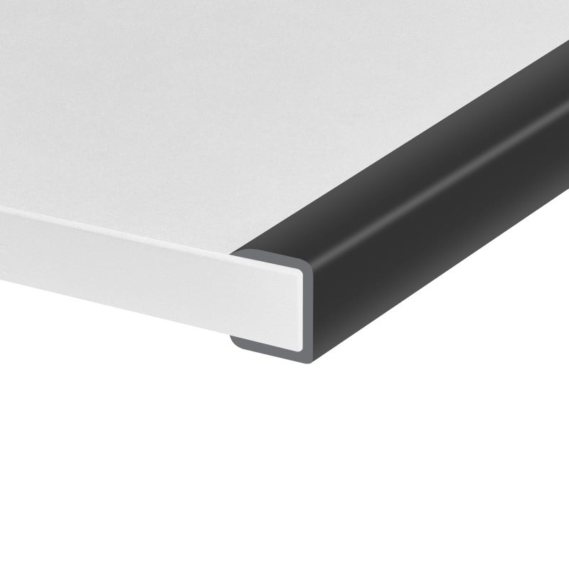 Protalwell Rubber Edge Trim, Self-Adhesive Flexible Edge Protector for Plywood, Cabinet and Drawer, 3/4" Peel and Stick U Shaped Edge Banding for Wood, EPDM Material, Fit 0.75"(19mm), Length 10Ft - Image 1