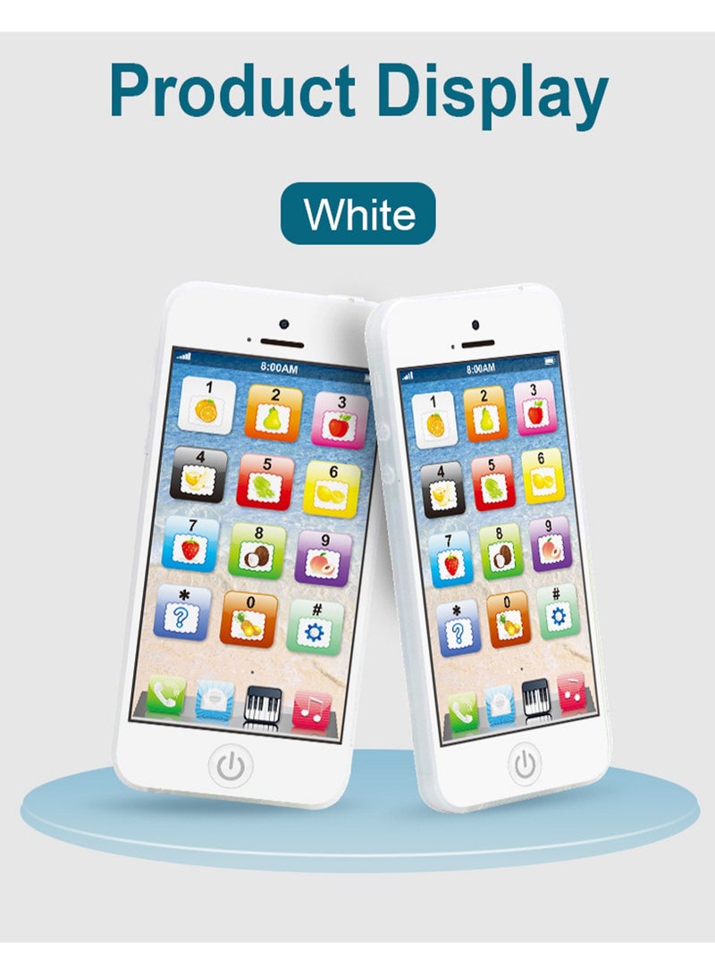 White English Music Simulation Learning Light Toy Mobile Phone Story Machine Early Education Machine With Usb Cable, Toy Game Mobile Phone, Suitable For Babies And Children - Image 2