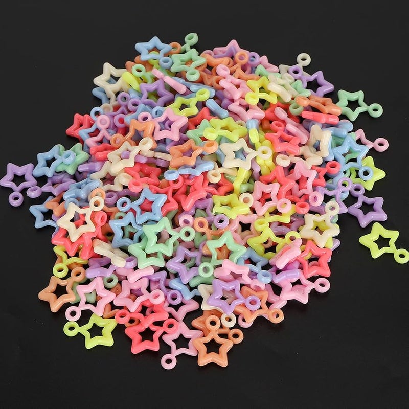 Star Shaped Plastic Beads Set 300 PCS For Jewelry Making Kids Adults - Image 3