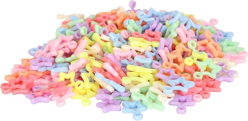 Star Shaped Plastic Beads Set 300 PCS For Jewelry Making Kids Adults - Image 1