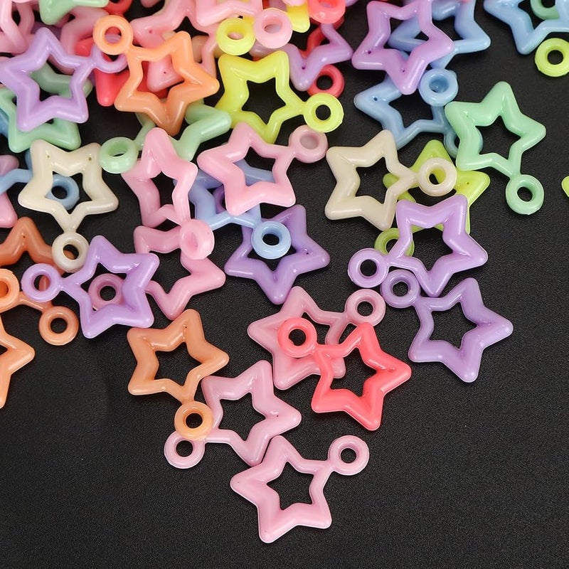 Star Shaped Plastic Beads Set 300 PCS For Jewelry Making Kids Adults - Image 4