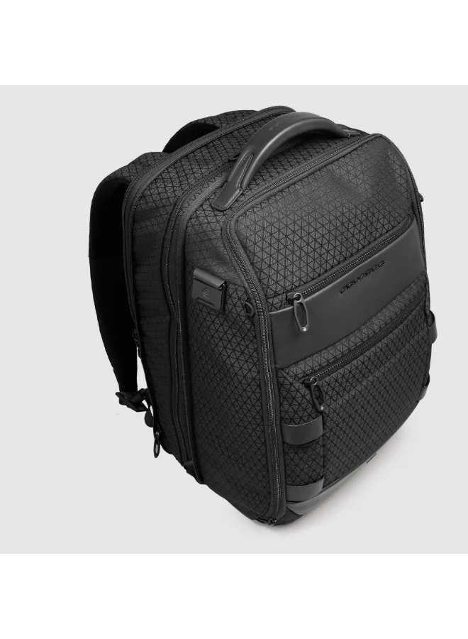 PIQUADRO Piquadro CA6829W139 Modular 15.6 Inch Travel Laptop Backpack with iPad Compartment, RFID Protection, Expandable Design & Removable Toiletry Bag