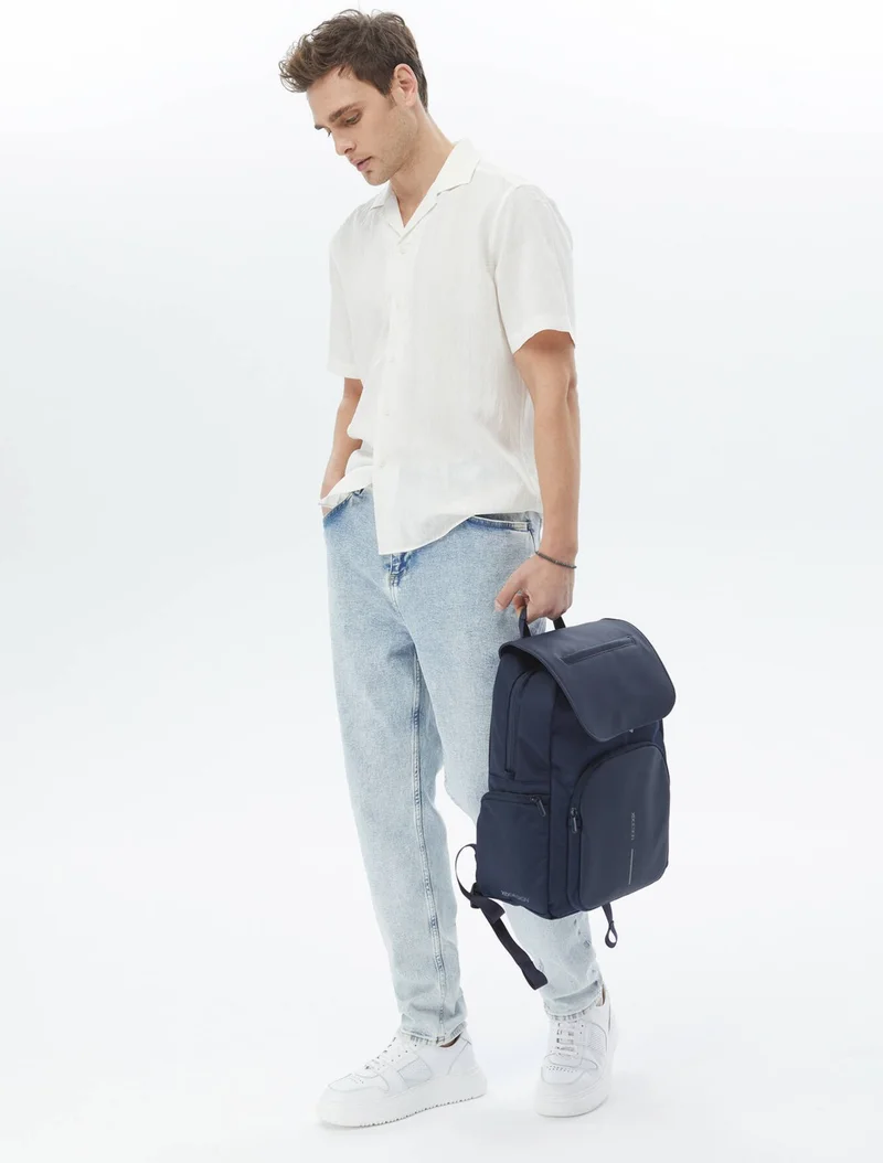 Kip Ecru Regular Fit Woven Classic Linen Blend Shirt
