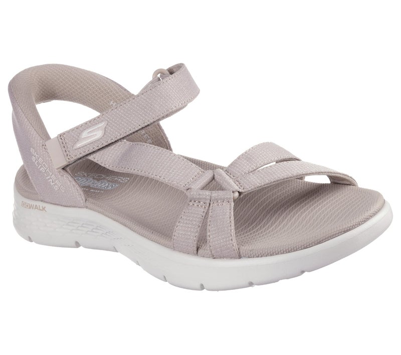 SKECHERS صندل سكيشرز للنساء GO Walk Flex - Illuminate Hands Free Slip-ins صياد، بني، 8 - Image 5