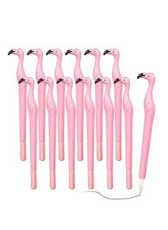 Y&D 18 Pieces Cute Pink Flamingo Pens Gift Creative Pen Novelty Plastic Rubber Ballpoint Black Ink 0.5 mm for Child Teacher Student Party Favors School Supplies  - Image 1