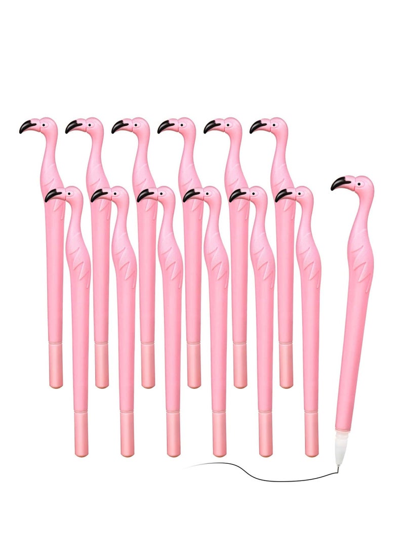 Y&D 18 Pieces Cute Pink Flamingo Pens Gift Creative Pen Novelty Plastic Rubber Ballpoint Black Ink 0.5 mm for Child Teacher Student Party Favors School Supplies  - Image 1