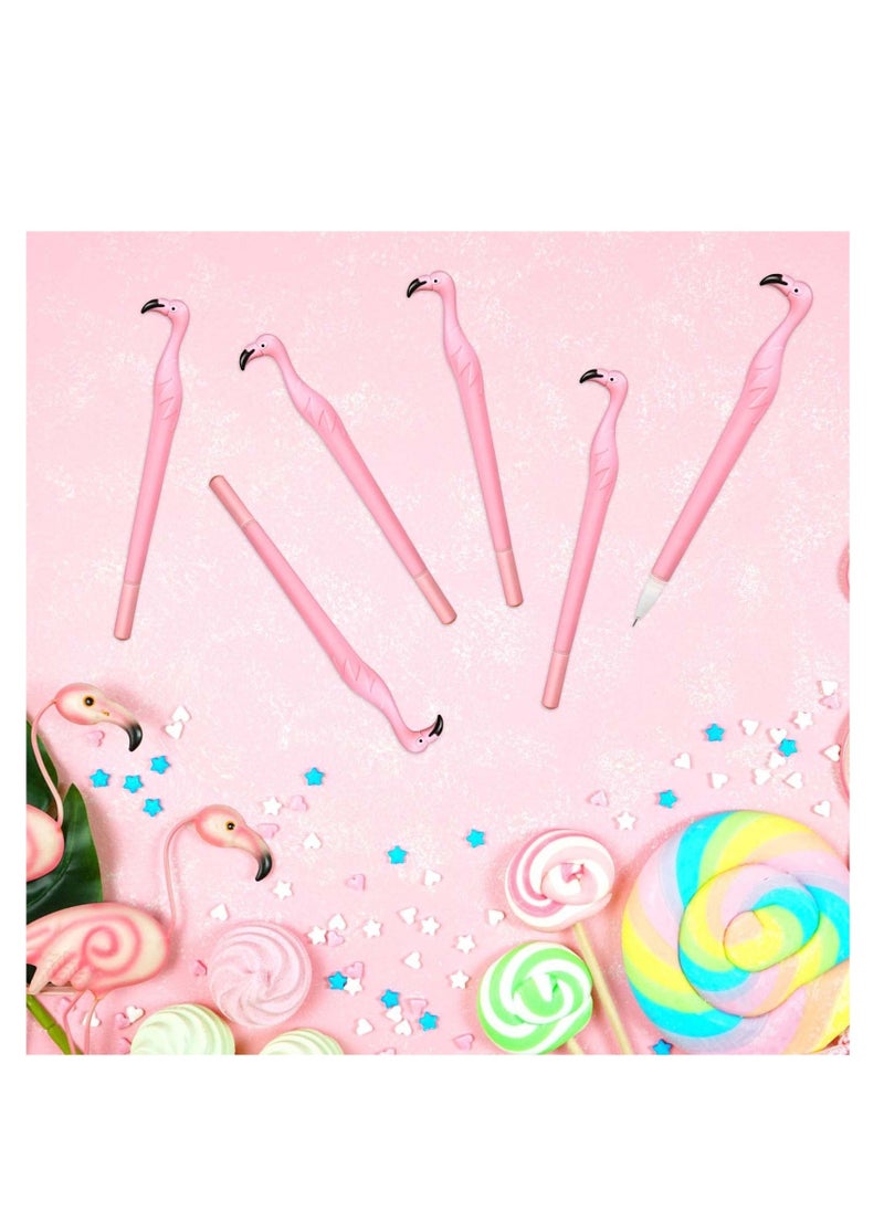 Y&D 18 Pieces Cute Pink Flamingo Pens Gift Creative Pen Novelty Plastic Rubber Ballpoint Black Ink 0.5 mm for Child Teacher Student Party Favors School Supplies  - Image 4