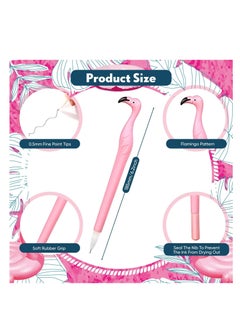 Y&D 18 Pieces Cute Pink Flamingo Pens Gift Creative Pen Novelty Plastic Rubber Ballpoint Black Ink 0.5 mm for Child Teacher Student Party Favors School Supplies  - Image 5