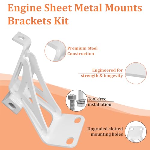 telfair Motor Mount Brackets Compatible with Chevy C10 & GMC Truck – Fit for Small Block V8 1963-1972, Replacement for 2WD Pickup Perches, Fit for 69 C10 & LS Swap – Sheet Metal Construction - Image 2