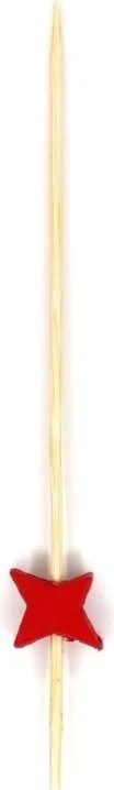 Ambalaj Pazarı Packaging Market Bamboo Toothpicks Red Star 12 cm - 50 Pcs