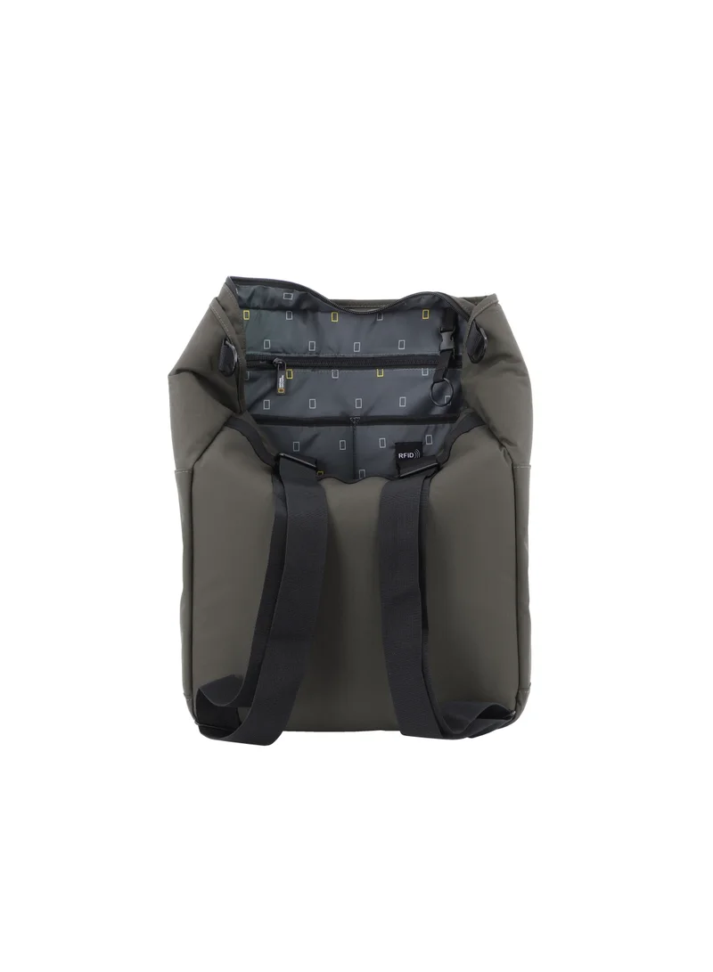 NATIONAL GEOGRAPHIC National Geographic Mutation 3-Way Computer Shopper Bag Khaki, Shockproof Adjustable Durable Compact Backpack For Men And Women