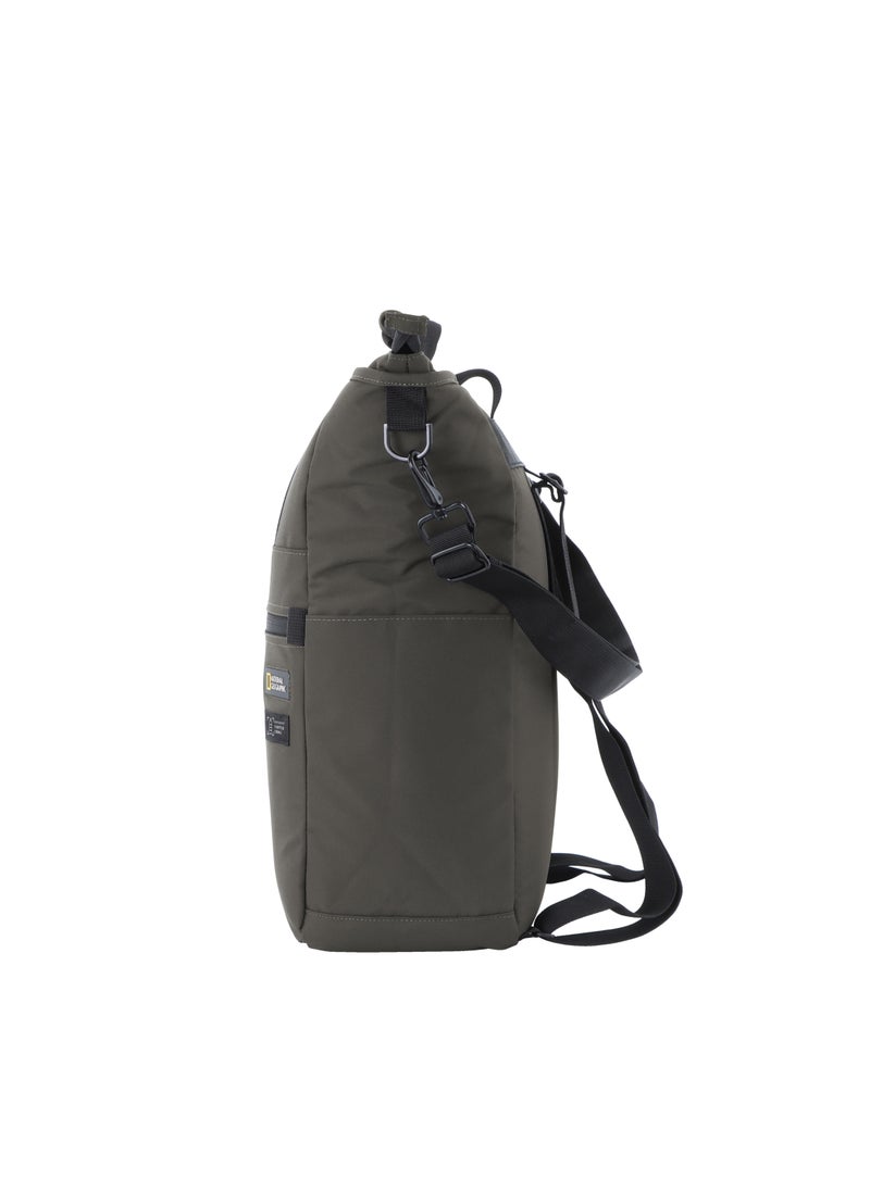 NATIONAL GEOGRAPHIC - National Geographic Mutation 3-Way Computer Shopper Bag Khaki, Shockproof Adjustable Durable Compact Backpack For Men And Women - Image 1