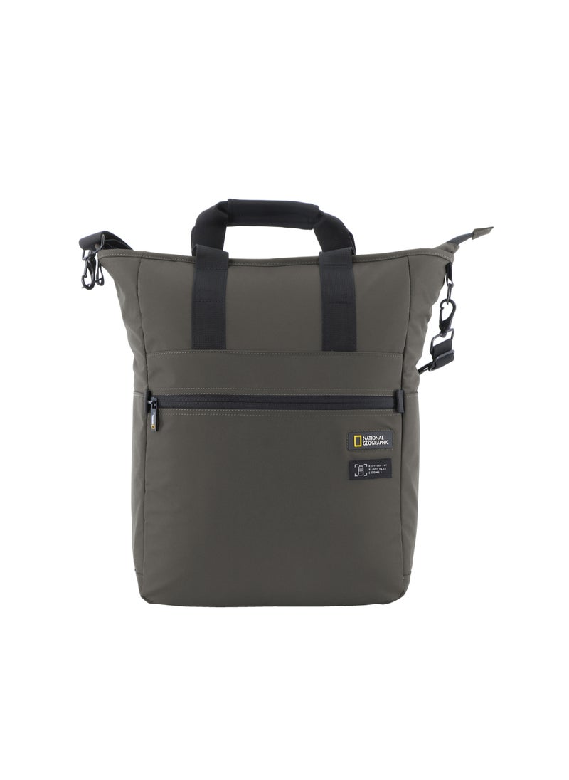 NATIONAL GEOGRAPHIC - National Geographic Mutation 3-Way Computer Shopper Bag Khaki, Shockproof Adjustable Durable Compact Backpack For Men And Women - Image 1