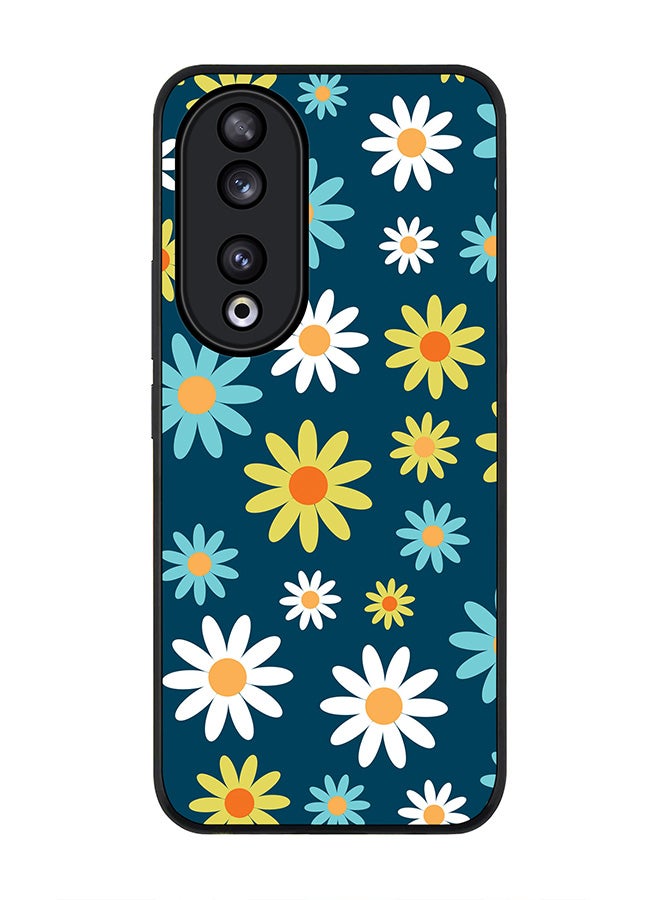 Stylizedd Rugged Black edge case for Honor 90 5G, Slim fit Soft Case Flexible Rubber Edges Anti Drop TPU Gel Thin Cover -  Pick A Daisy - Image 1