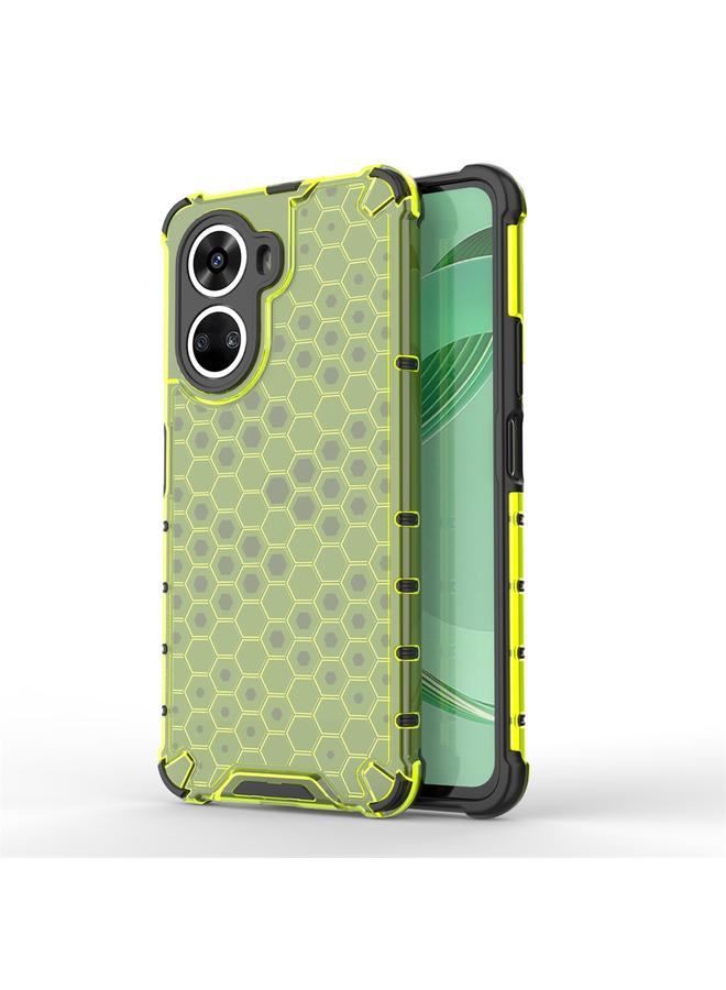 جراب هاتف Huawei nova 12 SE 4G Global مقاوم للصدمات على شكل قرص العسل (أخضر)