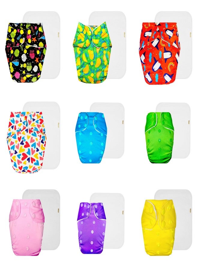 حفاضات دمبلدو القماشية الفاخرة مع حشوة قطنية (عبوة من 9) | ناعمة ولطيفة | تسمح بمرور الهواء | أزرار كبس قابلة للتعديل | مصممة من قبل الأمهات | من 3 أشهر إلى 3 سنوات | للجنسين - Image 1