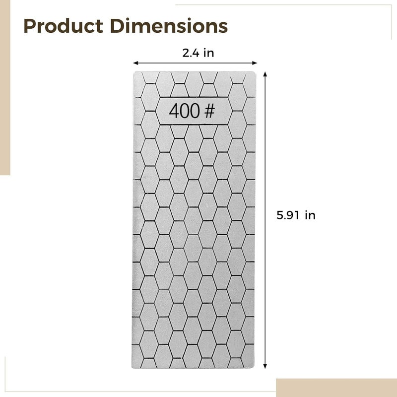 For Woodworking Chisels, Kitchen Knives, 4 Pcs Hone, Honecomb Grinding Blades, Laser Etched, 400 600 1000 1200 Grit, Rectangular Stable Design - Image 5