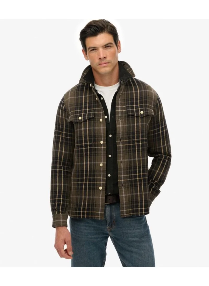 سوبر دراي قميص كاروهات ثقيل من التاجر