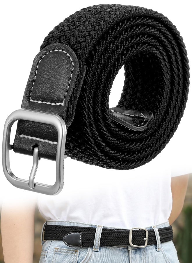 Casual Stretch Canvas Woven Belt Unisex , Adjustable Holeless Stretch Belt, Suitable For Dress Pants, Jeans, And Golf Apparel - Image 1