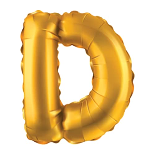 JUST PARTY Gold Letters Alphabets Foil Balloons for Birthday/Anniversary/Bachelorette/Wedding/Farewell & Other Ocassions, Make Your Own Custom Phrase - Image 1