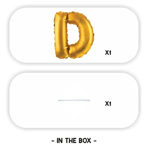 JUST PARTY Gold Letters Alphabets Foil Balloons for Birthday/Anniversary/Bachelorette/Wedding/Farewell & Other Ocassions, Make Your Own Custom Phrase - Image 2