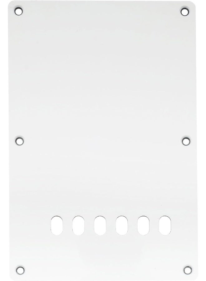 Musiclily Musiclily 6 Hole Guitar Back Plate for China Made Squier, 3Ply White - Image 1