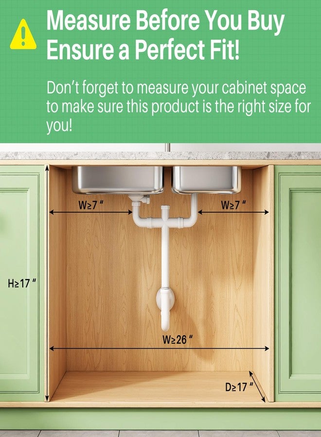 Kitstorack Under Sink Organizer, 2 Packs 3-Tier Under Sink Organizers and Storage, Metal Slide Out Pull Out Cabinet Organizer, Under Cabinet Shelf Rack for Bathroom Kitchen Pantry Home Organization - Image 2
